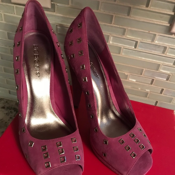 BCBG New Razzrush Suede Platform Peep Toe - Picture 1 of 8